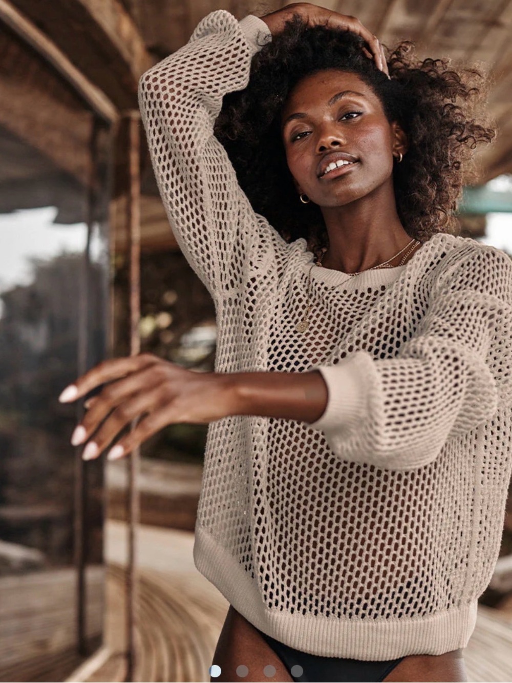 Summersalt Fishnet Crewneck Cover-Up